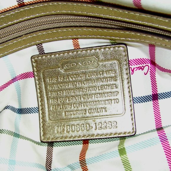 COACH 1990's Classic Handbag with Gold Trim - Picture 6 of 8
